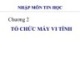 Bài giảng Nhập môn tin học - Chương 2: Tổ chức máy vi tính
