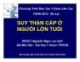 Bài giảng Suy thận cấp ở người lớn tuổi