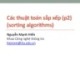 Bài giảng Cấu trúc dữ liệu và giải thuật: Các thuật toán sắp xếp - Nguyễn Mạnh Hiển (P2)
