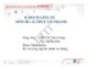 Bài giảng Kế hoạch giảng dạy môn học Kỹ thuật âm thanh