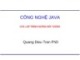 Bài giảng Công nghệ Java: Chương 3 - Trần Quang Diệu