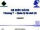Bài giảng Hệ điều hành: Chương 7.2 - ThS. Phan Đình Duy