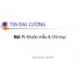Bài giảng Tin đại cương - Bài 7: Khuôn mẫu & Chỉ mục