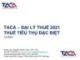 Bài giảng Thuế tiêu thụ đặc biệt - Nguyễn Thanh Tuấn