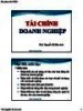 Bài giảng Tài chính doanh nghiệp - Chương 1: Tổng quan về tài chính doanh nghiệp