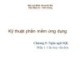 Bài giảng Kỹ thuật phần mềm ứng dụng: Chương 9.1