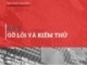 Bài giảng Kỹ thuật lập trình - Chương 9: Gỡ lỗi và kiểm thử